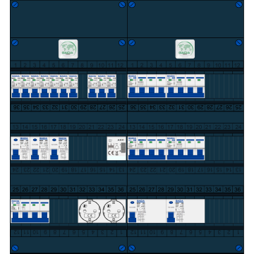 Schotman Elektro B.V. – GACIA GACK –3x ALS 2p, 2x ALS 4p, 10x INS, 4x INS 4p, beltrafo, 2x contactdoos