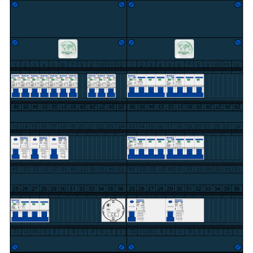 Schotman Elektro B.V. – GACIA GACK –3x ALS 2p, 2x ALS 4p, 10x INS, 4x INS 4p, 1x contactdoos