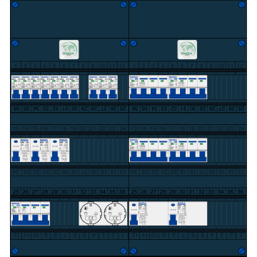 Schotman Elektro B.V. – GACIA GACK –3x ALS 2p, 2x ALS 4p, 10x INS, 4x INS 4p, 2x contactdoos