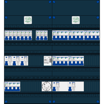 Schotman Elektro B.V. – GACIA GACK –3x ALS 2p, 2x ALS 4p, 10x INS, 5x INS 4p, beltrafo, 1x contactdoos