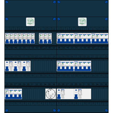 Schotman Elektro B.V. – GACIA GACK –3x ALS 2p, 2x ALS 4p, 10x INS, 5x INS 4p, 1x contactdoos