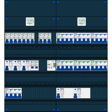 Schotman Elektro B.V. – GACIA GACK –3x ALS 2p, 2x ALS 4p, 10x INS, 6x INS 4p, kookgroep, beltrafo