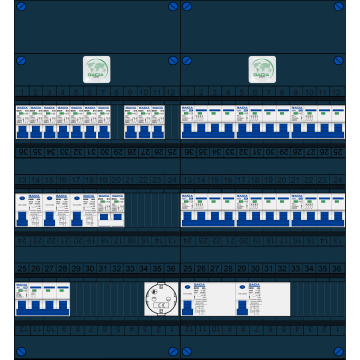 Schotman Elektro B.V. – GACIA GACK –3x ALS 2p, 2x ALS 4p, 10x INS, 6x INS 4p, kookgroep, 1x contactdoos