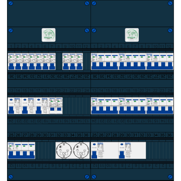 Schotman Elektro B.V. – GACIA GACK –3x ALS 2p, 2x ALS 4p, 10x INS, 6x INS 4p, kookgroep, 2x contactdoos