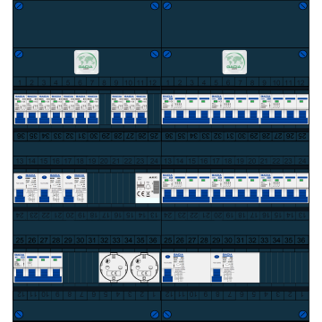 Schotman Elektro B.V. – GACIA GACK –3x ALS 2p, 2x ALS 4p, 10x INS, 6x INS 4p, beltrafo, 2x contactdoos