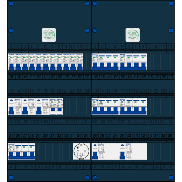 Schotman Elektro B.V. – GACIA GACK –3x ALS 2p, 2x ALS 4p, 11x INS, 4x INS 4p, kookgroep, 1x contactdoos