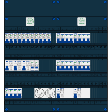 Schotman Elektro B.V. – GACIA GACK –3x ALS 2p, 2x ALS 4p, 11x INS, 4x INS 4p, kookgroep, 2x contactdoos