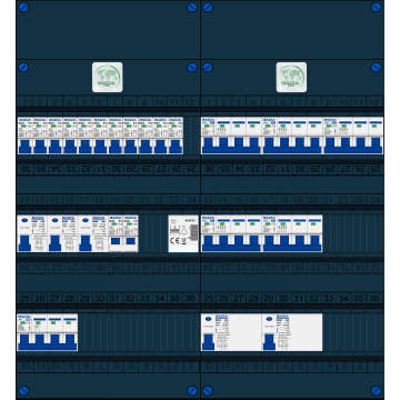 Schotman Elektro B.V. – GACIA GACK –3x ALS 2p, 2x ALS 4p, 11x INS, 5x INS 4p, kookgroep, beltrafo
