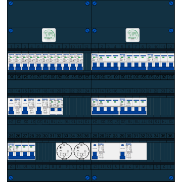 Schotman Elektro B.V. – GACIA GACK –3x ALS 2p, 2x ALS 4p, 11x INS, 5x INS 4p, kookgroep, 2x contactdoos