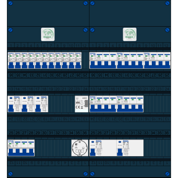 Schotman Elektro B.V. – GACIA GACK –3x ALS 2p, 2x ALS 4p, 11x INS, 5x INS 4p, beltrafo, 1x contactdoos