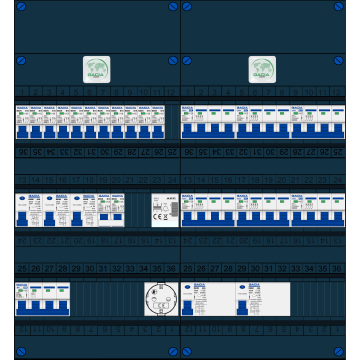 Schotman Elektro B.V. – GACIA GACK –3x ALS 2p, 2x ALS 4p, 11x INS, 6x INS 4p, kookgroep, beltrafo, 1x contactdoos