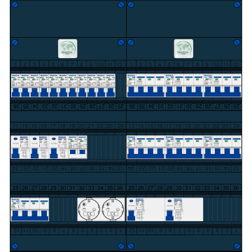 Schotman Elektro B.V. – GACIA GACK –3x ALS 2p, 2x ALS 4p, 11x INS, 6x INS 4p, kookgroep, 2x contactdoos