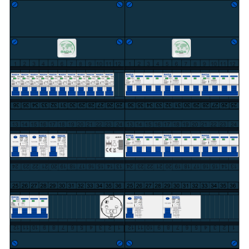Schotman Elektro B.V. – GACIA GACK –3x ALS 2p, 2x ALS 4p, 11x INS, 6x INS 4p, beltrafo, 1x contactdoos