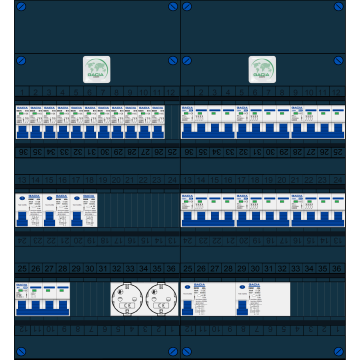 Schotman Elektro B.V. – GACIA GACK –3x ALS 2p, 2x ALS 4p, 11x INS, 6x INS 4p, 2x contactdoos