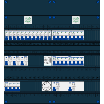 Schotman Elektro B.V. – GACIA GACK –3x ALS 2p, 2x ALS 4p, 12x INS, 4x INS 4p, beltrafo, 1x contactdoos