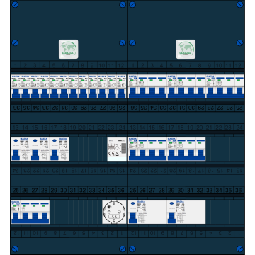 Schotman Elektro B.V. – GACIA GACK –3x ALS 2p, 2x ALS 4p, 12x INS, 5x INS 4p, beltrafo, 1x contactdoos