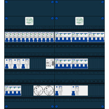 Schotman Elektro B.V. – GACIA GACK –3x ALS 2p, 2x ALS 4p, 12x INS, 5x INS 4p, beltrafo, 2x contactdoos