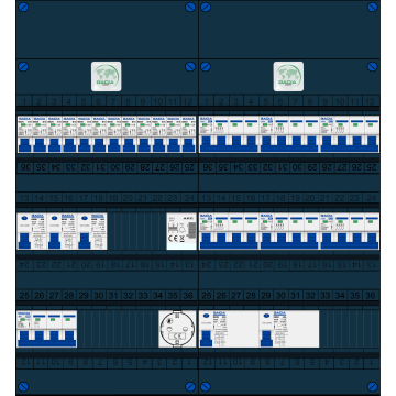Schotman Elektro B.V. – GACIA GACK –3x ALS 2p, 2x ALS 4p, 12x INS, 6x INS 4p, beltrafo, 1x contactdoos
