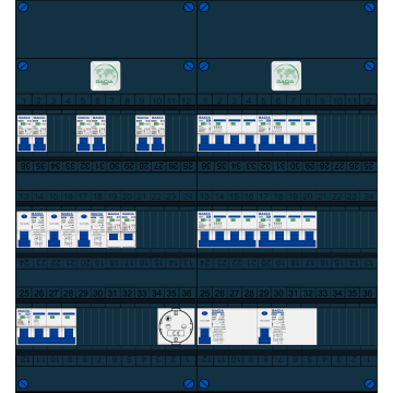 Schotman Elektro B.V. – GACIA GACK –3x ALS 2p, 2x ALS 4p, 6x INS, 4x INS 4p, kookgroep, 1x contactdoos