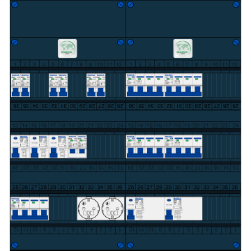 Schotman Elektro B.V. – GACIA GACK –3x ALS 2p, 2x ALS 4p, 6x INS, 4x INS 4p, kookgroep, 2x contactdoos