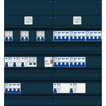 Schotman Elektro B.V. – GACIA GACK –3x ALS 2p, 2x ALS 4p, 6x INS, 5x INS 4p, kookgroep, beltrafo