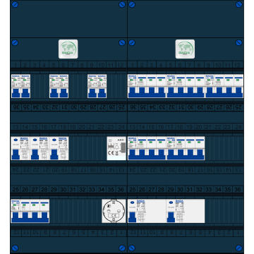 Schotman Elektro B.V. – GACIA GACK –3x ALS 2p, 2x ALS 4p, 6x INS, 5x INS 4p, beltrafo, 1x contactdoos