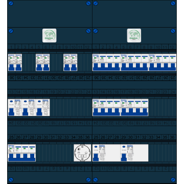 Schotman Elektro B.V. – GACIA GACK –3x ALS 2p, 2x ALS 4p, 6x INS, 5x INS 4p, 1x contactdoos
