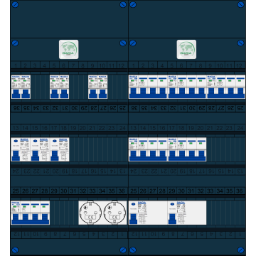 Schotman Elektro B.V. – GACIA GACK –3x ALS 2p, 2x ALS 4p, 6x INS, 5x INS 4p, 2x contactdoos