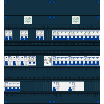 Schotman Elektro B.V. – GACIA GACK –3x ALS 2p, 2x ALS 4p, 6x INS, 6x INS 4p, kookgroep, beltrafo