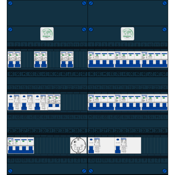 Schotman Elektro B.V. – GACIA GACK –3x ALS 2p, 2x ALS 4p, 6x INS, 6x INS 4p, kookgroep, 1x contactdoos
