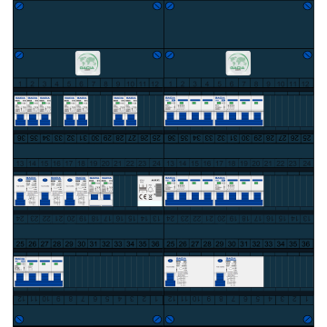 Schotman Elektro B.V. – GACIA GACK –3x ALS 2p, 2x ALS 4p, 7x INS, 4x INS 4p, kookgroep, beltrafo