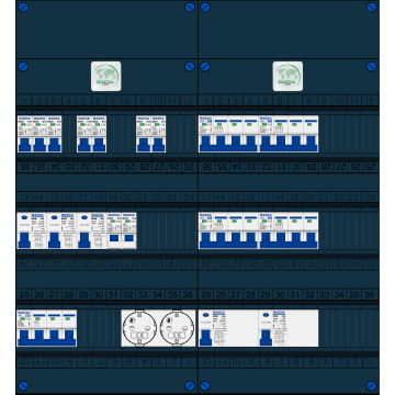 Schotman Elektro B.V. – GACIA GACK –3x ALS 2p, 2x ALS 4p, 7x INS, 4x INS 4p, kookgroep, 2x contactdoos