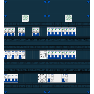 Schotman Elektro B.V. – GACIA GACK –3x ALS 2p, 2x ALS 4p, 7x INS, 4x INS 4p, beltrafo, 1x contactdoos