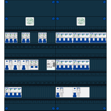 Schotman Elektro B.V. – GACIA GACK –3x ALS 2p, 2x ALS 4p, 7x INS, 5x INS 4p, kookgroep, beltrafo
