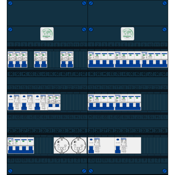 Schotman Elektro B.V. – GACIA GACK –3x ALS 2p, 2x ALS 4p, 7x INS, 5x INS 4p, kookgroep, 2x contactdoos