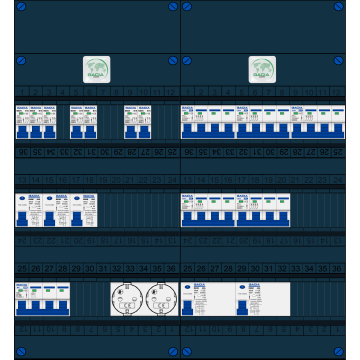 Schotman Elektro B.V. – GACIA GACK –3x ALS 2p, 2x ALS 4p, 7x INS, 5x INS 4p, 2x contactdoos
