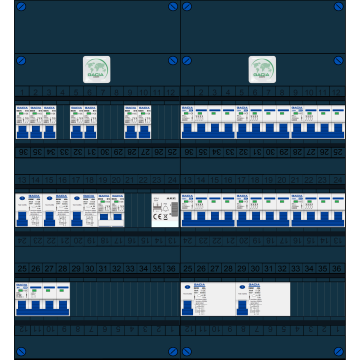 Schotman Elektro B.V. – GACIA GACK –3x ALS 2p, 2x ALS 4p, 7x INS, 6x INS 4p, kookgroep, beltrafo