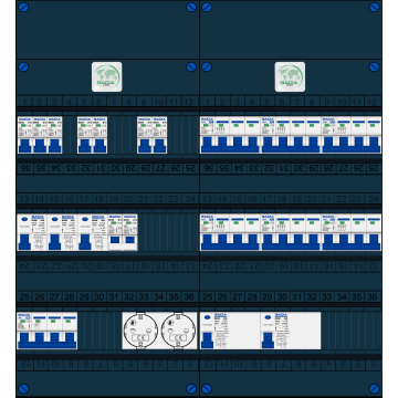 Schotman Elektro B.V. – GACIA GACK –3x ALS 2p, 2x ALS 4p, 7x INS, 6x INS 4p, kookgroep, 2x contactdoos