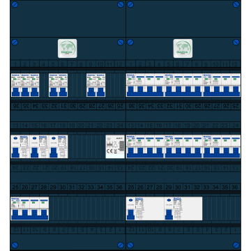 Schotman Elektro B.V. – GACIA GACK –3x ALS 2p, 2x ALS 4p, 7x INS, 6x INS 4p, beltrafo