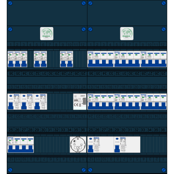 Schotman Elektro B.V. – GACIA GACK –3x ALS 2p, 2x ALS 4p, 7x INS, 6x INS 4p, beltrafo, 1x contactdoos