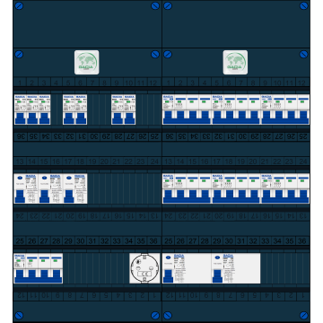 Schotman Elektro B.V. – GACIA GACK –3x ALS 2p, 2x ALS 4p, 7x INS, 6x INS 4p, 1x contactdoos