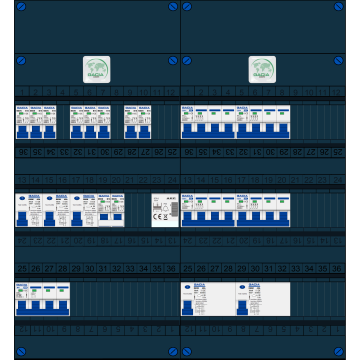 Schotman Elektro B.V. – GACIA GACK –3x ALS 2p, 2x ALS 4p, 8x INS, 4x INS 4p, kookgroep, beltrafo
