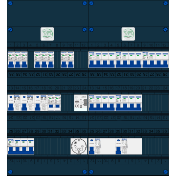 Schotman Elektro B.V. – GACIA GACK –3x ALS 2p, 2x ALS 4p, 8x INS, 5x INS 4p, kookgroep, beltrafo, 1x contactdoos