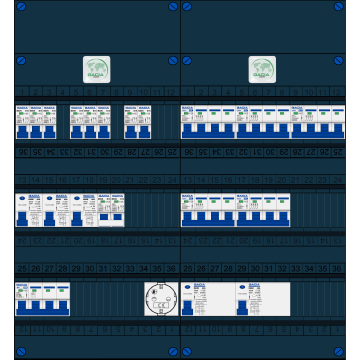 Schotman Elektro B.V. – GACIA GACK –3x ALS 2p, 2x ALS 4p, 8x INS, 5x INS 4p, kookgroep, 1x contactdoos