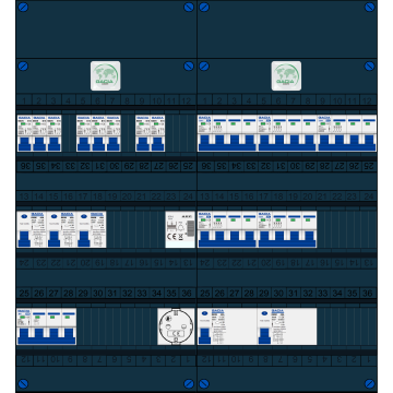 Schotman Elektro B.V. – GACIA GACK –3x ALS 2p, 2x ALS 4p, 8x INS, 5x INS 4p, beltrafo, 1x contactdoos