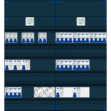 Schotman Elektro B.V. – GACIA GACK –3x ALS 2p, 2x ALS 4p, 8x INS, 5x INS 4p, 2x contactdoos