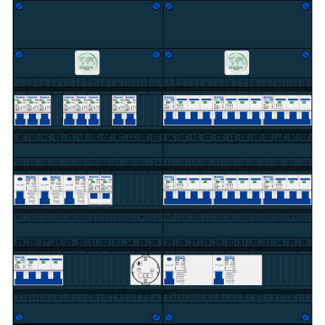 Schotman Elektro B.V. – GACIA GACK –3x ALS 2p, 2x ALS 4p, 8x INS, 6x INS 4p, kookgroep, 1x contactdoos