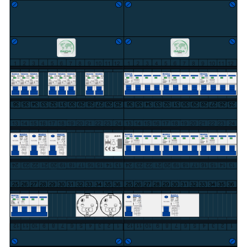 Schotman Elektro B.V. – GACIA GACK –3x ALS 2p, 2x ALS 4p, 8x INS, 6x INS 4p, beltrafo, 2x contactdoos