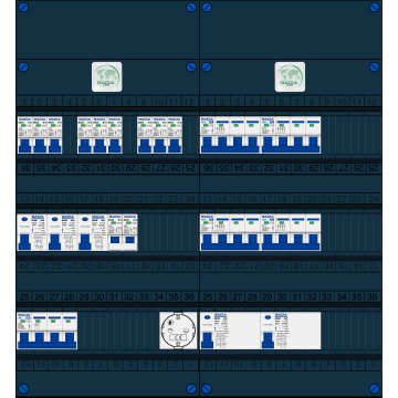 Schotman Elektro B.V. – GACIA GACK –3x ALS 2p, 2x ALS 4p, 9x INS, 4x INS 4p, kookgroep, 1x contactdoos