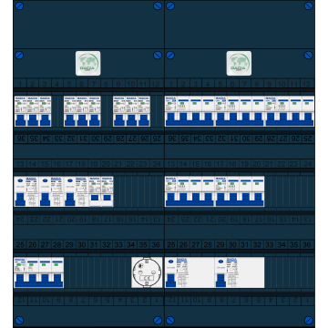 Schotman Elektro B.V. – GACIA GACK –3x ALS 2p, 2x ALS 4p, 10x INS, 5x INS 4p, kookgroep, 1x contactdoos